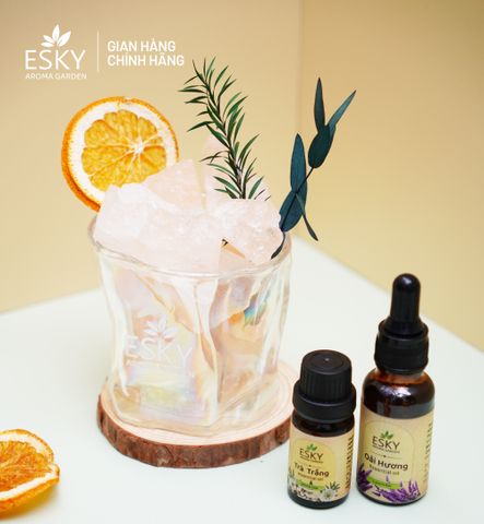 Set Quà Tặng Nam Nữ Ly Đá Khuếch Tán Tinh Dầu Thơm Phòng ESKY AROMA GARDEN