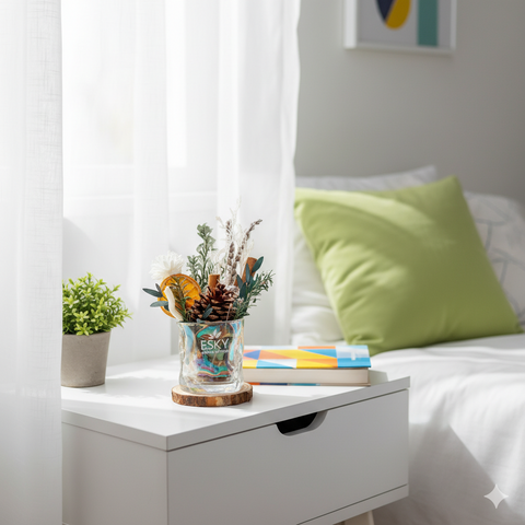 Set Quà Tặng Nam Nữ Ly Hoa Decor Thơm Phòng Khuếch Tán Tinh Dầu ESKY AROMA GARDEN Quà Tặng Sinh Nhật
