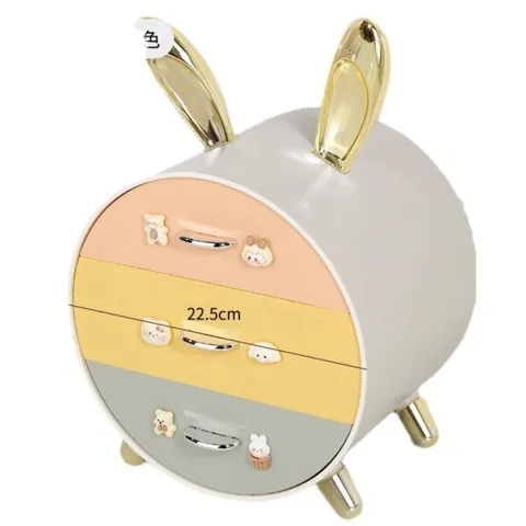 Kệ Tai Thỏ Siêu Cute 3 Tầng Đựng Mỹ Phẩm (Màu ngẫu nhiên) (TH419)