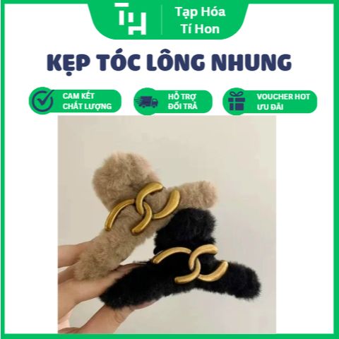Kẹp Tóc Lông Nhung (Màu ngẫu nhiên) (TH423)