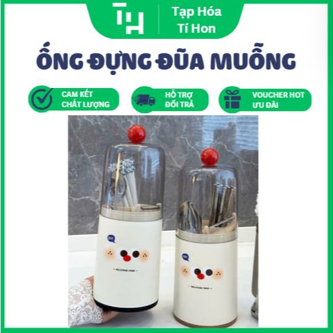 Ống Đựng Đũa Muỗng Có Núm Cầm Tay Đỏ (TH426)