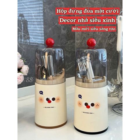 Ống Đựng Đũa Muỗng Có Núm Cầm Tay Đỏ (TH426)