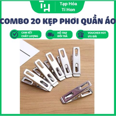 Combo 20 Kẹp Phơi Quần Áo, Chăn Mền (TH429)