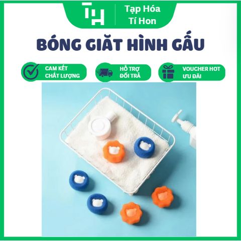 Combo 10 Bóng giặt hình gấu (Màu ngẫu nhiên) (TH432)