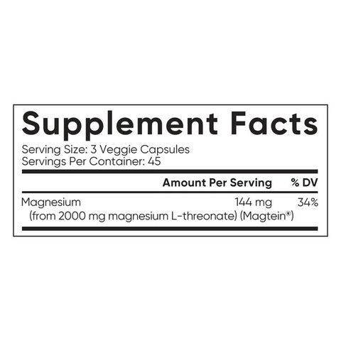 Viên uống bổ sung Magie Sports Research Magtein Magnesium L-Threonate 2000mg 135 viên chính hãng Mỹ 744473