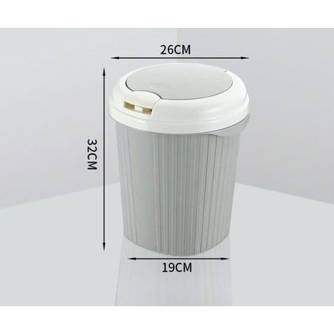 Thùng rác lật đầu tròn lúa mạch (Màu ngẫu nhiên) (TH437)