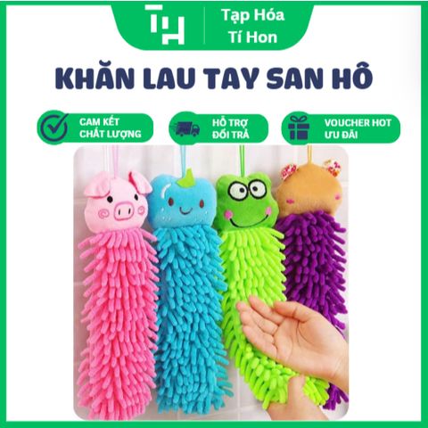 Khăn lau tay san hô hình thú (Màu ngẫu nhiên) (TH438)