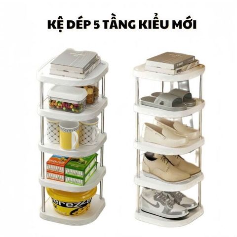 Kệ giày 5 tầng khung inox (Màu ngẫu nhiên) (TH443)