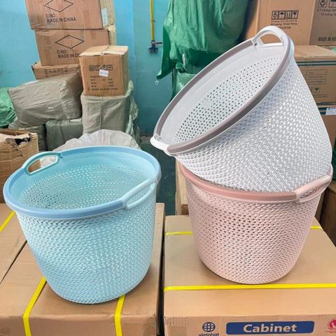 Sọt đan to đựng quần áo cao cấp, sọt đựng đồ giá rẻ (Màu ngẫu nhiên) (TH446)