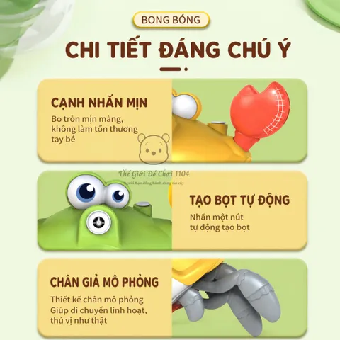 Máy thổi bong bóng tự động hình cua ngộ nghĩnh phát nhạc vui nhộn kích thích giác quan cho bé phát triển