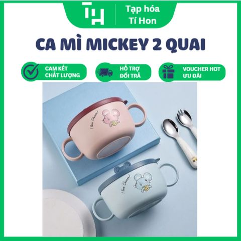 Ca Mì Nhựa Mickey 2 Quai 650ml (TH462)