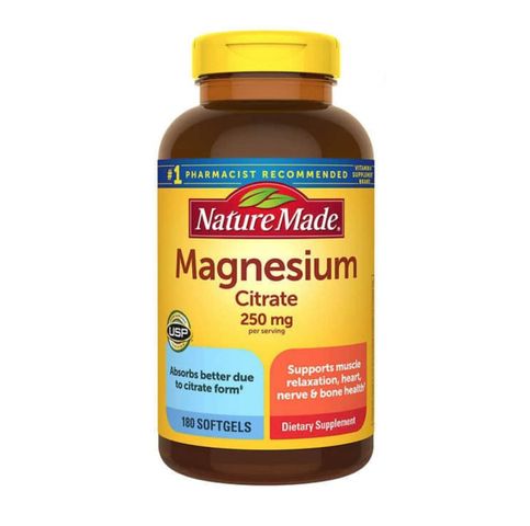 Viên uống bổ sung magie Nature Made Magnesium Citrate 250 mg 180 viên chính hãng Mỹ