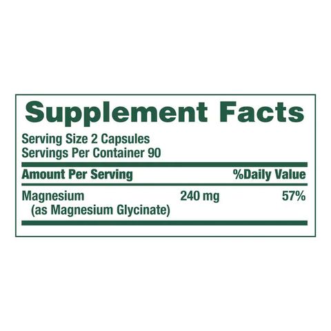 Viên uống bổ sung Magie Nature’s Bounty Magnesium Glycinate 240mg 180 viên của Mỹ 745794