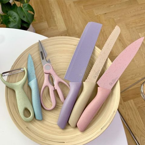 Bộ dao Everich kháng khuẩn 6 món – chất liệu lúa mạch (TH464)