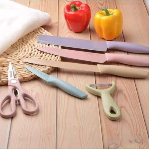Bộ dao Everich kháng khuẩn 6 món – chất liệu lúa mạch (TH464)