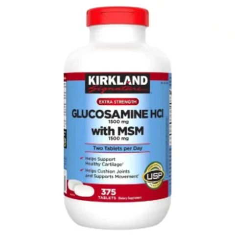 Glucosamine HCL 1500mg & MSM 1500mg Kirkland của Mỹ