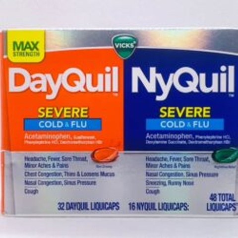 Vicks DayQuil NyQuil Severe Cold & Flu 48 viên nang lỏng