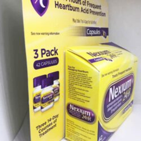 Viên uống cắt cơn đau dạ dày, ợ nóng Nexium 24hr (Vỉ 3 hủ x14 Capsules)