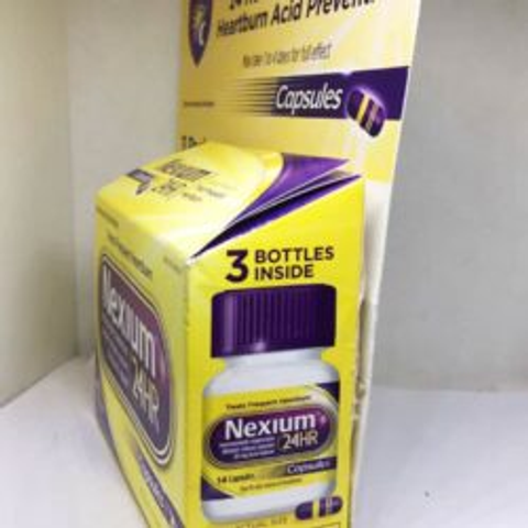 Viên uống cắt cơn đau dạ dày, ợ nóng Nexium 24hr (Vỉ 3 hủ x14 Capsules)