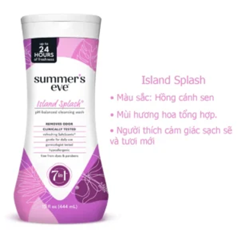 Nước rửa vệ sinh phụ nữ Summer’s Eve 7 trong 1 với 4 màu sắc khác nhau