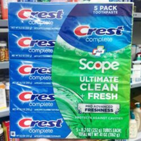Kem đánh răng Crest Complete Plus Scope Pro Advanced Freshness 232g x5