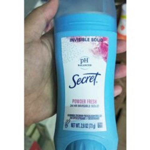 Lăn khử mùi sáp Secret PH Balanced Powder Fresh Invisible Solid 73g x5