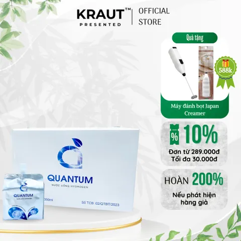[Organic] 10 túi nước Quantum hydrogen Ion kiềm – Hỗ trợ cân bằng axit cơ thể, hỗ trợ thanh lọc cơ thể 350mL