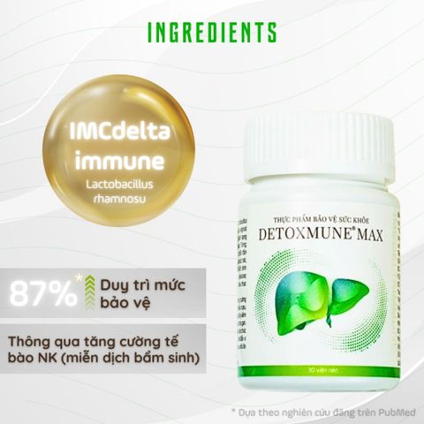 [Premium] Detoxmune Max – Viên uống hỗ trợ thải độc gan, bảo vệ gan & thanh lọc cơ thể 30 viên