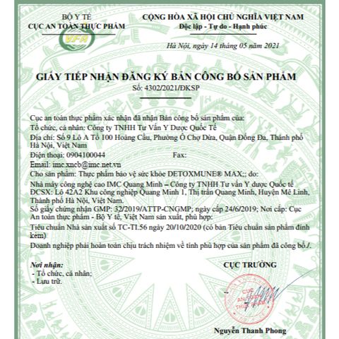 [Premium] Detoxmune Max – Viên uống hỗ trợ thải độc gan, bảo vệ gan & thanh lọc cơ thể 30 viên