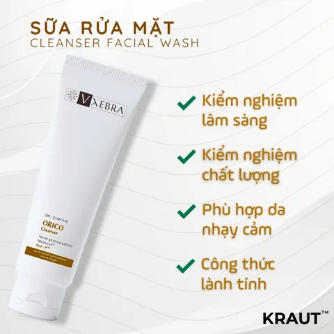 [Organic] Sữa Rửa Mặt Vxebra – Ít bọt, sạch sâu dịu nhẹ, nhẹ nhàng phù hợp mọi loại da 100mL