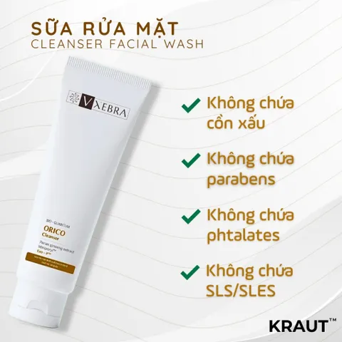 [Organic] Sữa Rửa Mặt Vxebra – Ít bọt, sạch sâu dịu nhẹ, nhẹ nhàng phù hợp mọi loại da 100mL