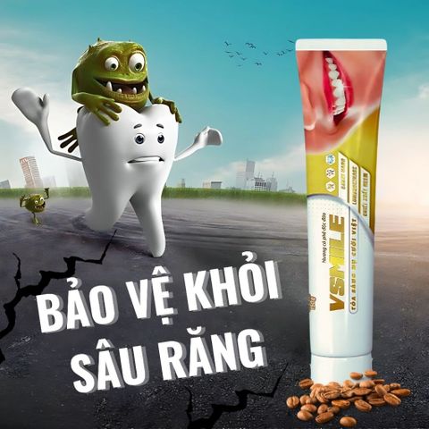 [Organic] Kem đánh răng hương cà phê Vsmile không chứa fluoride, thơm mát & giúp chắc khỏe 150g