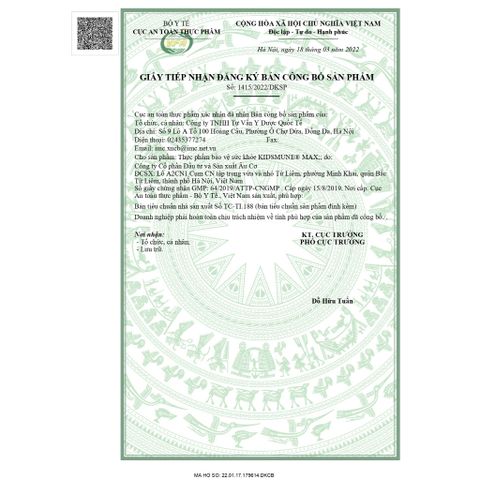 [Organic] Cốm Kidsmune Max - Tiêu hóa tốt, giúp trẻ ăn ngon, miễn dịch khỏe, phát triển tốt 20 gói