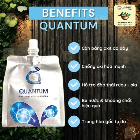 [Organic] Nước giàu hydrogen Quantum hỗ trợ trung hòa axit cơ thể, bù nước, ngăn ngừa oxy hóa 350mL