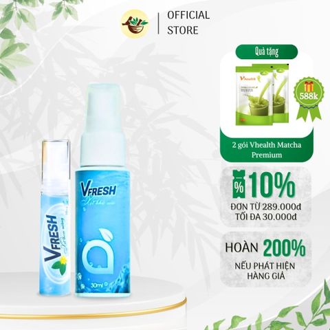 [Organic] Xịt khử mùi + xịt thơm miệng Vfresh - Hơi thở tự tin, cơ thể thơm mát & an toàn lành tính