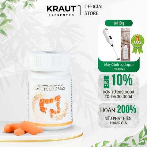 [Organic] Lacttocol Max – Viên uống hỗ trợ tiêu hóa, bảo vệ đại tràng, cân bằng đường ruột 30 viên