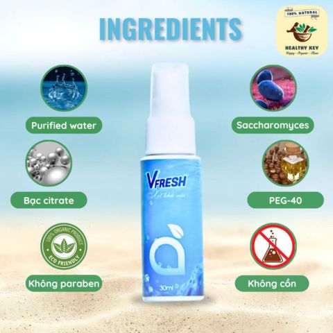 [Organic] Xịt khử mùi + xịt thơm miệng Vfresh - Hơi thở tự tin, cơ thể thơm mát & an toàn lành tính