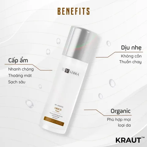[Organic] Toner Vxebra – Hấp thụ siêu nhanh, cấp nước & dưỡng chất hiệu quả cho làn da mịn màn 120mL