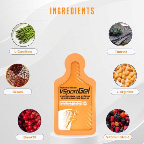 [Organic] Gel năng lượng VsportGel giúp hồi phục nhanh chóng, bổ sung năng lượng & giảm mệt mỏi