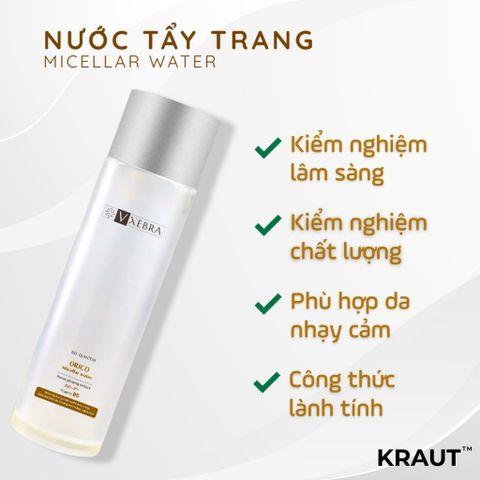 [Organic] Nước tẩy trang Vxebra - Làm sạch bụi mịn, giúp da tự nhiên, không gây khô da 180mL