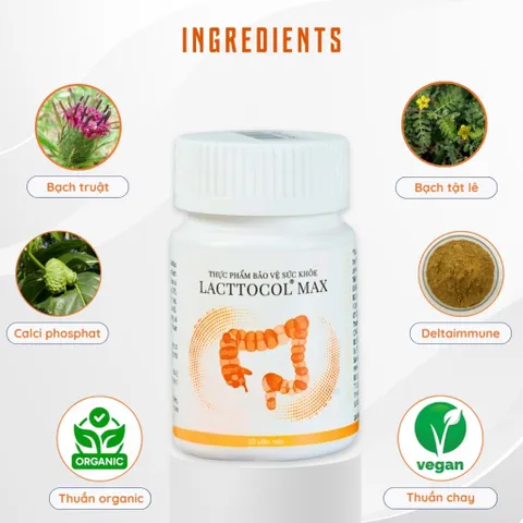 [Organic] Viên nén Lacttocol Max – Hỗ trợ viêm đại tràng co thắt – Cải thiện tiêu hóa - 30 viên