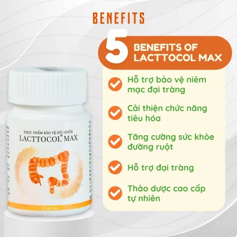 [Organic] Viên nén Lacttocol Max – Hỗ trợ viêm đại tràng co thắt – Cải thiện tiêu hóa - 30 viên