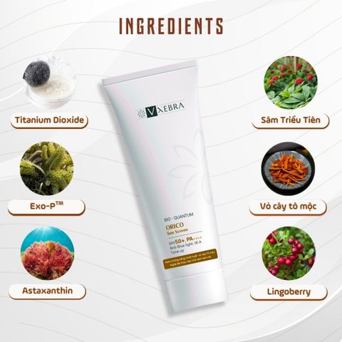 [Organic] Kem chống nắng Vxebra - SPF 50+ PA++++ bảo vệ da hiệu quả, nhẹ nhàng không nặng mặt 50mL