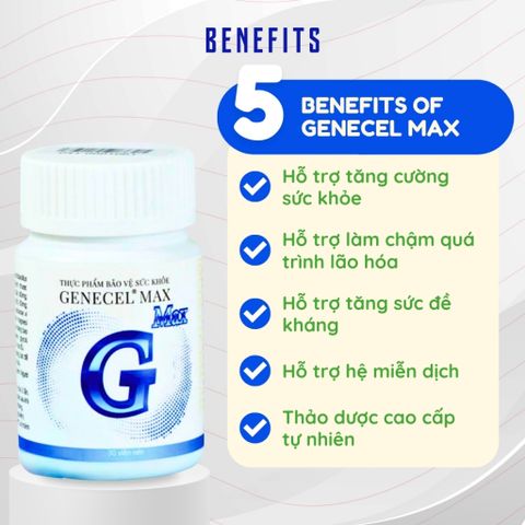 [Organic] Genecel Max – Hỗ trợ tăng sức đề kháng, chống oxy hóa, hỗ trợ chống lão hóa 30 viên
