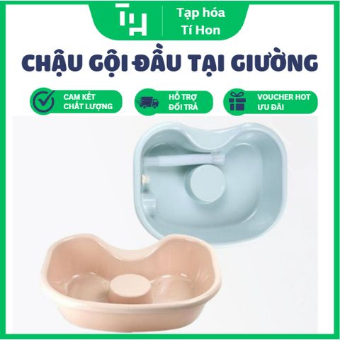 Chậu gội đầu tại giường cho trẻ em, người lớn Việt Nhật (Màu ngẫu nhiên) (TH468)