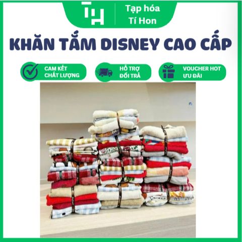 Set 5 khăn tắm disney chính hãng (Màu ngẫu nhiên) (TH470)