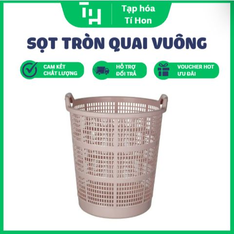 Sọt tròn quai vuông Việt Nhật size bự (Màu ngẫu nhiên) (TH473)