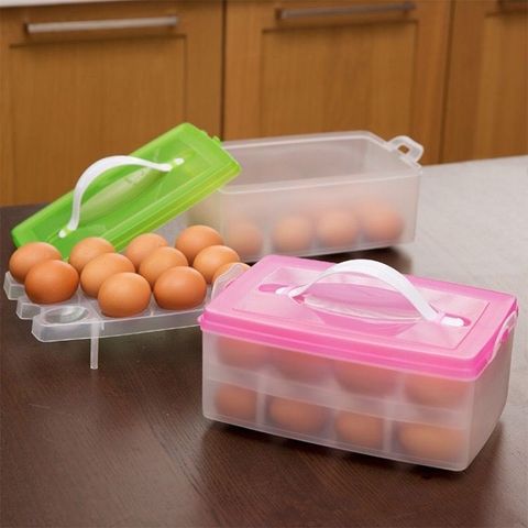 Khay đựng trứng 2 tầng 24 quả (Màu ngẫu nhiên) (TH476)