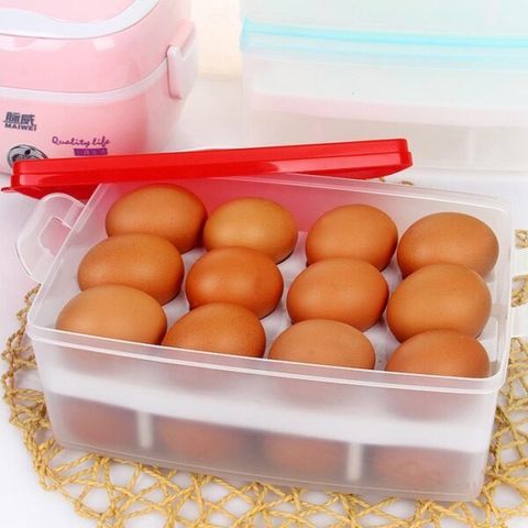 Khay đựng trứng 2 tầng 24 quả (Màu ngẫu nhiên) (TH476)