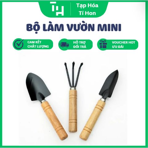 Bộ Làm Vườn Mini Cuốc Xẻng Trồng Cây – Size lớn (TH477)